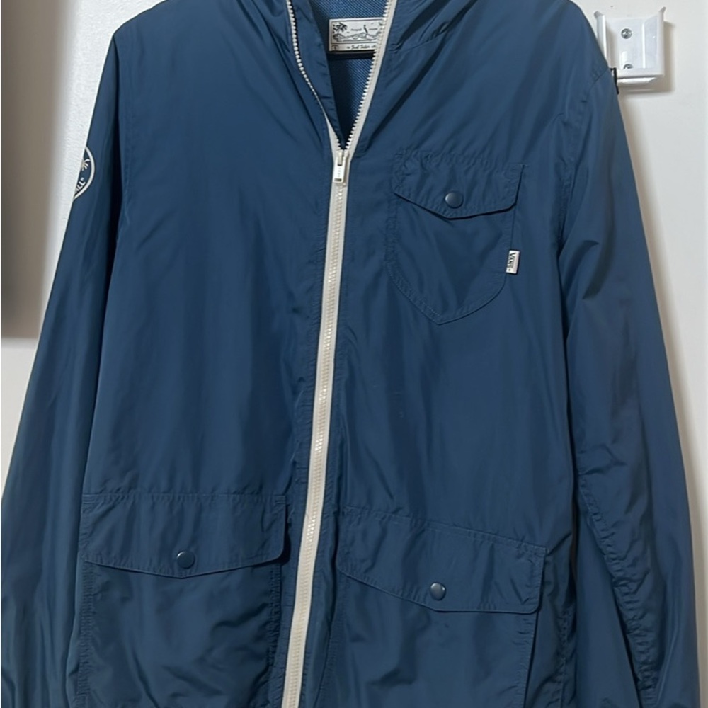 Vans Blue Windbreaker Lightweight Casual Coat
